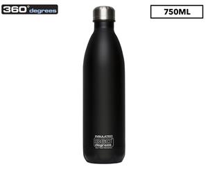 360 Degrees 750mL Vacuum Insulated Soda Bottle - Black