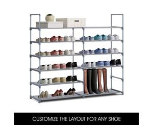 6 Tier Shoe Rack Storage Organiser Self - 36 Pairs