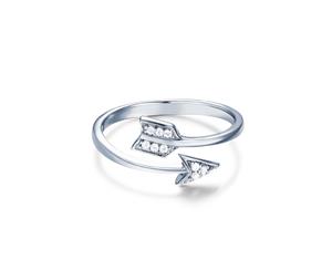 Arrow Ring in Sterling Silver Rhodium Plated