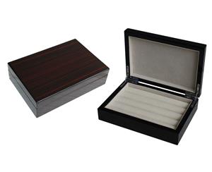 AusCufflinks Ebony Wood Cufflink Box