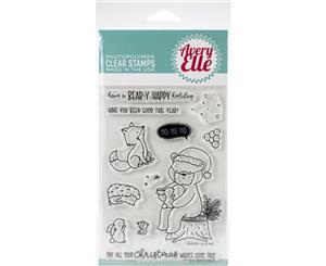 Avery Elle - Clear Stamp Set 4 inch X6 inch - Santa Bear