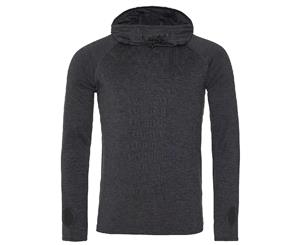 Awdis Just Cool Mens Cowl Neck Long Sleeve Baselayer Top (Black Slate Melange) - RW5358