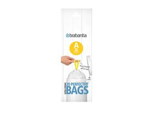 Brabantia Bin Liner 3 Litre 20 Bags White