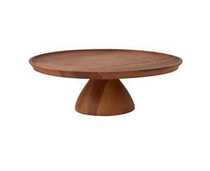 Davis And Waddell Acacia Wood Footed Cake Stand