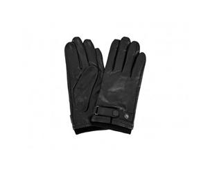 Eastern Counties Leather Mens Stud Strap Gloves (Black) - EL233