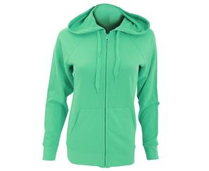 Fruit Of The Loom Ladies Fitted Lightweight Hooded Sweatshirts Jacket / Zoodie (240 Gsm) (Light Graphite) - BC2658