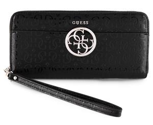 GUESS Kamryn SLG Large Zip Around Clutch - Black