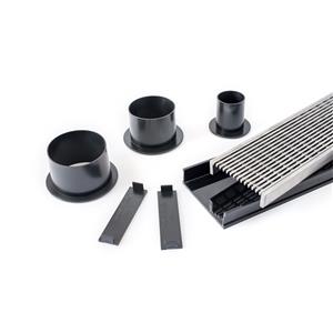 Grates 2 Go 1250mm Black Wedge Wire Shower Grate Modular Kit