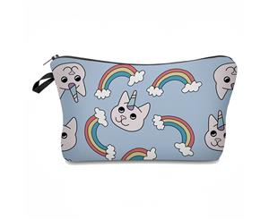 ITZI BITZI Cat Unicorn Makeup Cosmetic Pouch - Light Blue