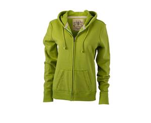 James And Nicholson Womens/Ladies Vintage Hoodie (Lime Green) - FU464