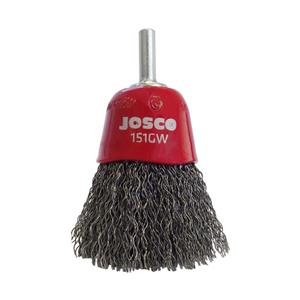 Josco 60mm 6mm-Shank Mounted Crimped Wire Cup Brush