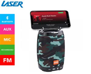 Laser Mini Wireless Bluetooth Speaker w/ Phone Holder - Camo