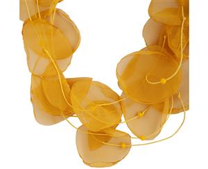 Lovisa Yellow Fabric Multi Row Necklace