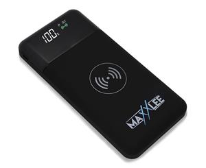 Maxxlee 20000mAh Qi Wireless Charger Power Bank Dual USB Flashlight iPhone Android