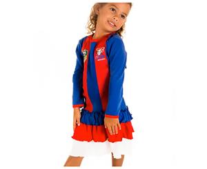 Newcastle Knights NRL Girls Long Sleeve Dress Sizes 2-6