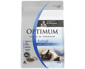 OPTIMUM Furball with Chicken 1+ years Dry Cat Food 800g