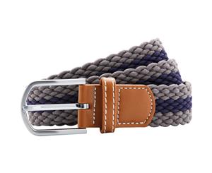 Outdoor Look Mens Two Coloured Stripe Braid Stretch Belt - Slate/Navy