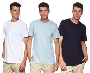 Polo Ralph Lauren Men's Classic Fit Crew Tee 3-Pack - White/Surf Blue/Cruise Navy