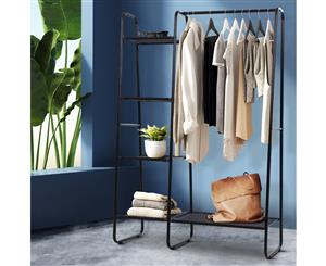 Portable Clothes Rack Garment Hanging Stand Closet Storage Organiser Shelf Coat Hanger Holder Rail Wardrobe Home