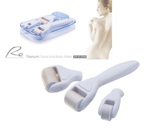 Re Facial Derma Roller All In One Set TITANIUM