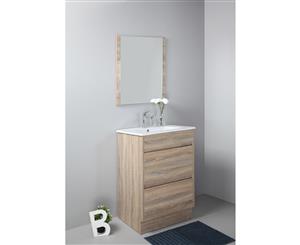 Rio 600mm free standing vanity withceramic top