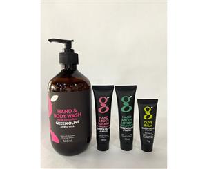 Rose Geranium 4 Piece Combo- 500ml Body Wash 30ml Lotion & 15g Balm