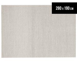 Rug Culture 280x190cm Studio 320 Hand Woven Flatweave Rug - Silver