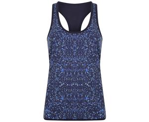 Skinni Fit Womens/Ladies Reversible Workout Sleeveless Vest (Navy/Bubbles) - RW5492