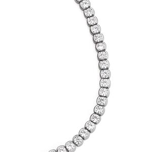 Steel CZ Bezel Friendship Bracelet