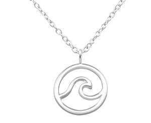 Sterling Silver Wave Necklace