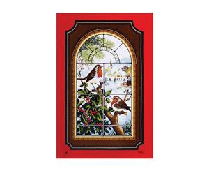 Stow Green Christmas Robin Tea Towel