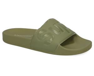 Superga Women's 1908 Logo Slides - Total Green/Capulet Olive