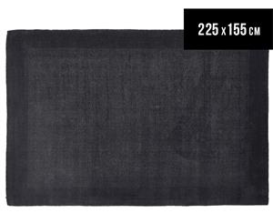 Textured Pure Wool Rug 225cm x 155cm - Charcoal