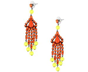 Tom Binns Pearl Bead Dangles - Orange