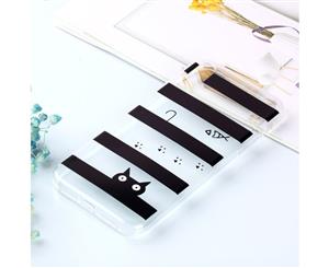 Transparent Varnish Painting Soft TPU Case For iPhone XRCat in Striped