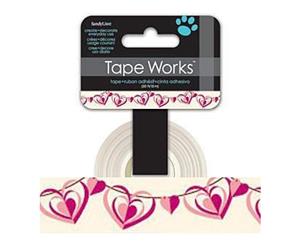 Trends International - Tape Works Tape .625In. X50ft - Hearts Red & Pink