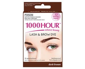 1000 Hour Eyelash & Brow Dye Kit - Dark Brown