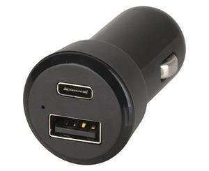 3A USB A and Type-C Car Cigarette Lighter Adaptor