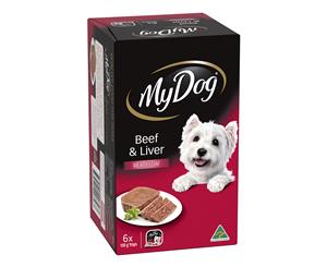 6 x My Dog Meaty Loaf Beef & Liver Trays 100g