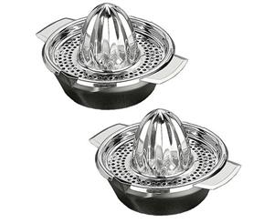 Avanti Lifestyle 2pc Stainless Steel Citrus Orange Juicer Straining Manual Press