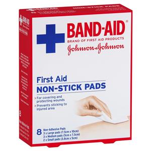 Band-Aid First Aid Non-Stick Pads 8 Pack