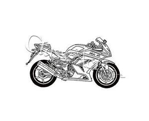 Class Act Cling Mounted Rubber Stamp 4.25 Inch X5.75 Inch Motorcycle 3