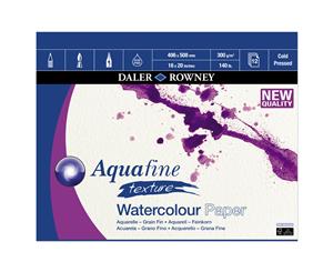 Daler Rowney Aquafine Pad 300gsm 508x406mm (20x16") 12SHT - gummed pad