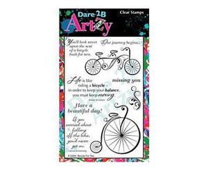 Dare 2B Artzy Clear Stamps 4X6 Sheet Bicycle For Two