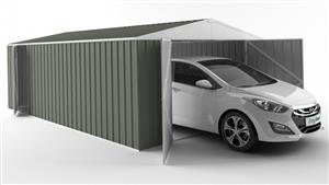 EasyShed 4538 Tall Garage Shed - Mist Green