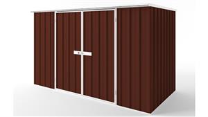 EasyShed D3015 Flat Roof Garden Shed - Heritage Red