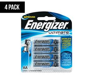 Energizer Ultimate Lithium AA Batteries 4-Pack