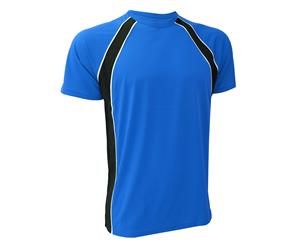 Finden & Hales Mens Coolplus Jersey Sports Team T-Shirt (Royal/Navy/White) - RW409