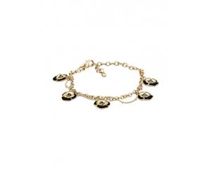 Florence Broadhurst Spotted Floral Charm Bracelet With Brushed 14k Gold