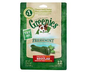 Greenies Canine Dental Treats Regular Fresh Mint 340g